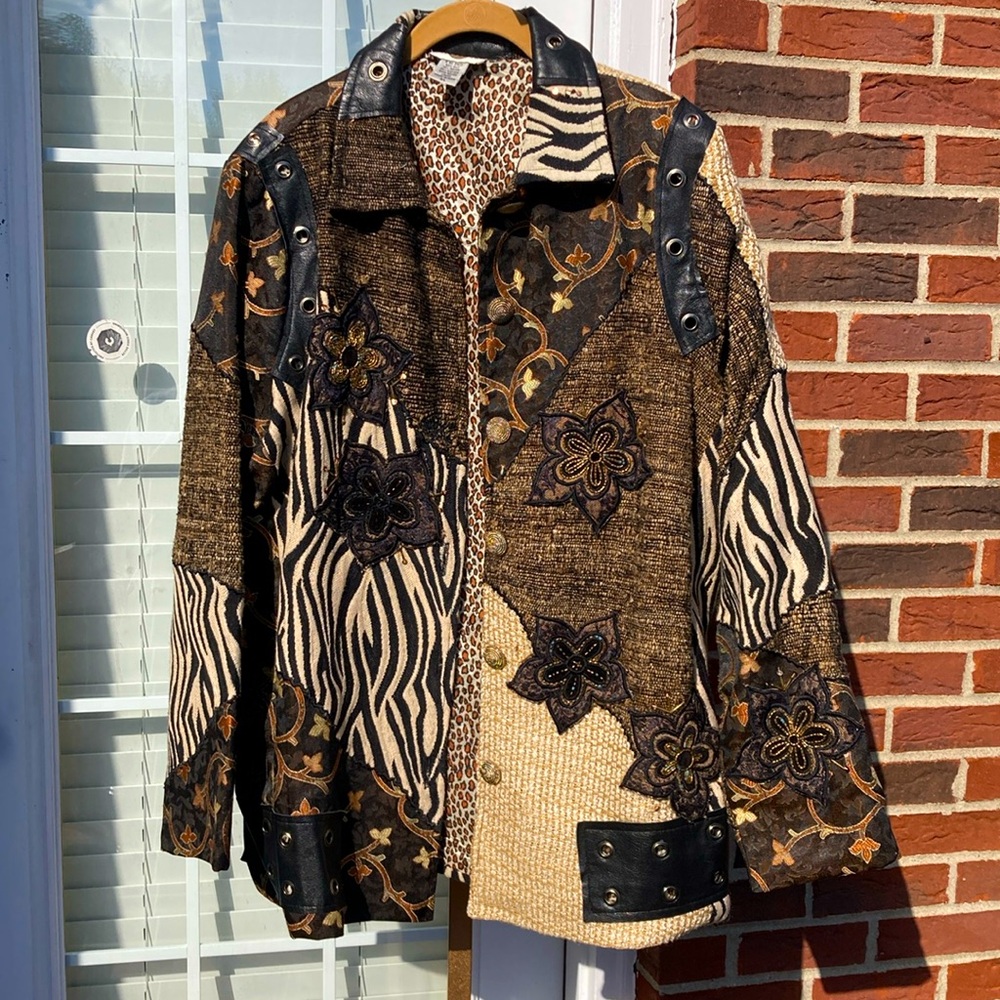 Sandy Starkman Coat/Jacket Embellished Sz XL